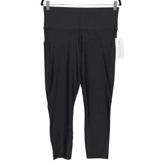 Athleta Interval Stash High Rise Perforated 7/8 Legging Black Size Large NWT - Picture 2 of 12